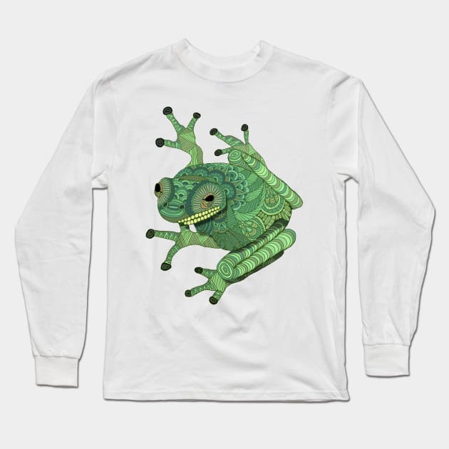 Tree Frog Long Sleeve T-Shirt by ArtLovePassion